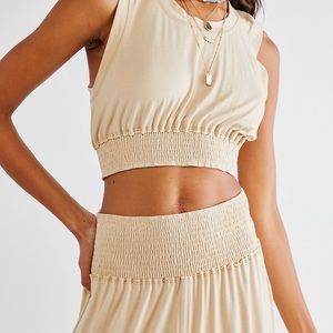 Free People Morning Side set - color:beige Size: S